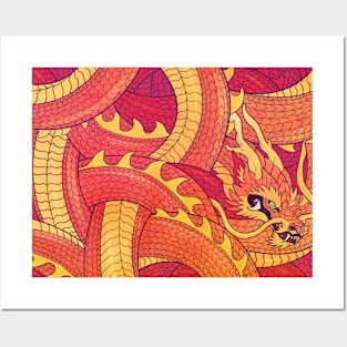 Coiled Dragon Posters and Art